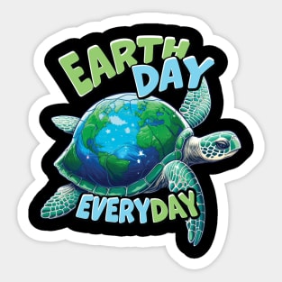 Love Your Home Planet Earth Day Awareness Cosmic Turtle Sticker